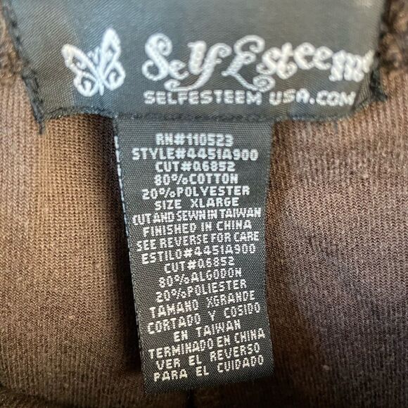 NWT Self Esteem Brown Velour Casual Pants Size XL - Picture 6 of 6